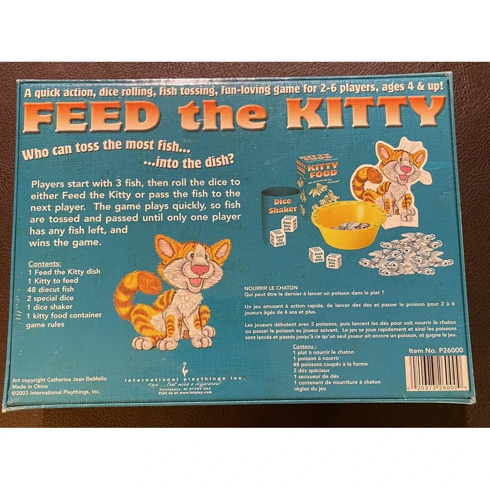 Feed The Kitty Game Children's Kids 4+ Dice Game 2001 NEW Sealed